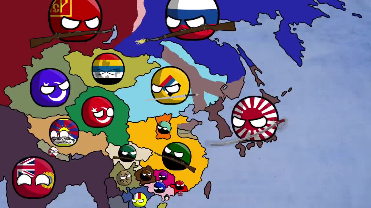 History of China and Its Neighbours in Countryballs (1900-2020).