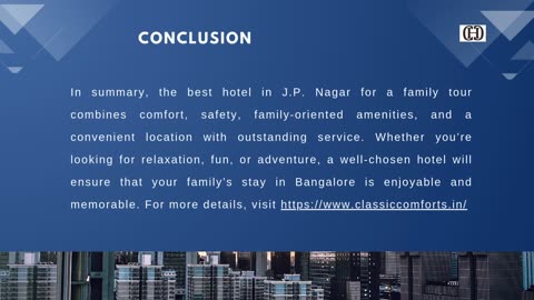 What Makes the Best Hotel in J.P. Nagar for Family Tour