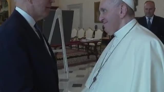 Sleepy Joe at the Vatican.