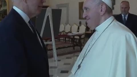 Sleepy Joe at the Vatican.