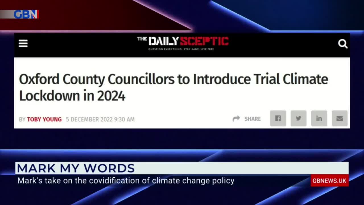 Another Conspiracy F A C T: OXFORD County to INTRODUCE Trial CLIMATE LOCKDOWN in 2024!!!