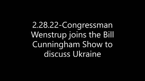 Wenstrup joins the Bill Cunningham show to discuss Ukraine