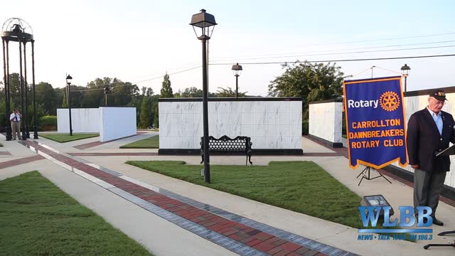 Carrollton Dawn Breakers Rotary Club hosted a 9/11 Memorial Service at the Carroll Co Memorial Park