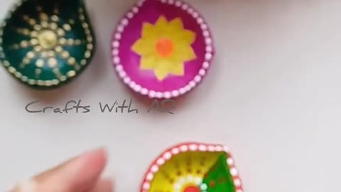 DIY beautiful diya decoration idea #viral #shorts #craf