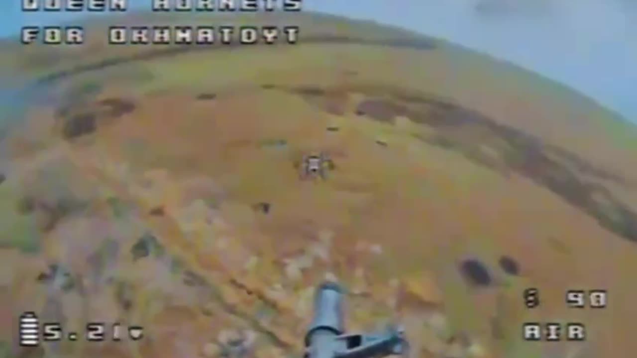 Ukrainian AK Drone Strafing Russian Lines