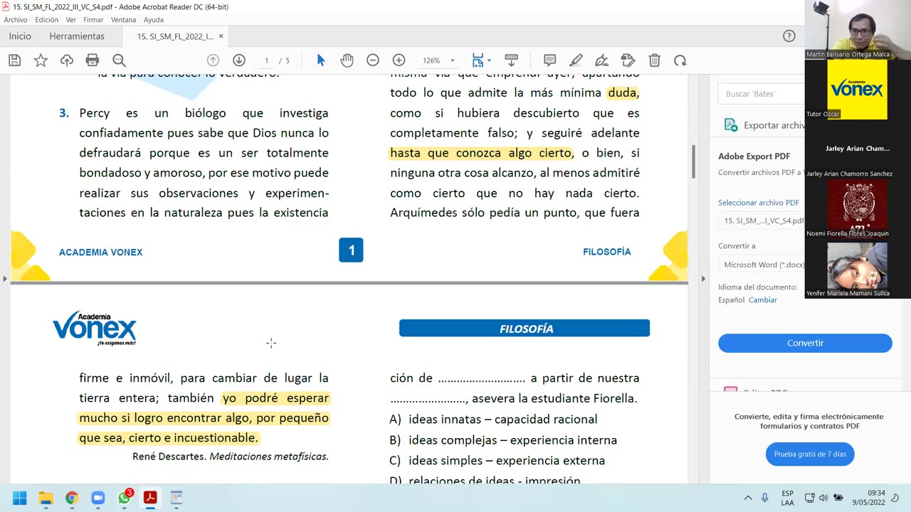 VONEX SEMESTRAL INTENSIVO | SEMANA 04 | FILOSOFÍA