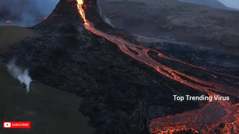 volcano eruption offers "most beautiful" lava show