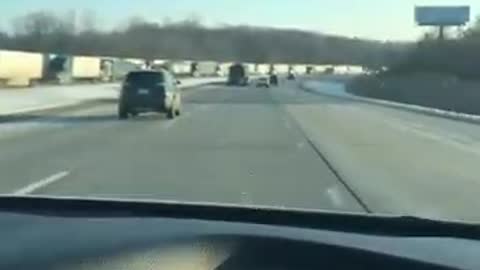 Michigan I94 - USA Freedom Convoy has BEGUN