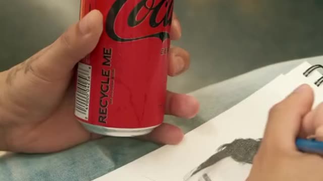 Drawing is better while drinking a Coke Zero! @Coca-Cola US #ZeroWords #Ad