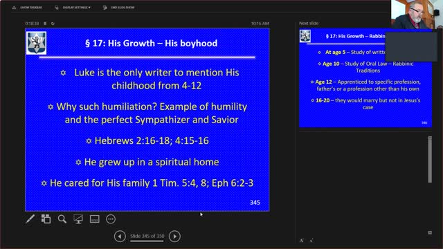 Sunday March 13, 2022 Life of the Messiah part 29: His growth & childhood