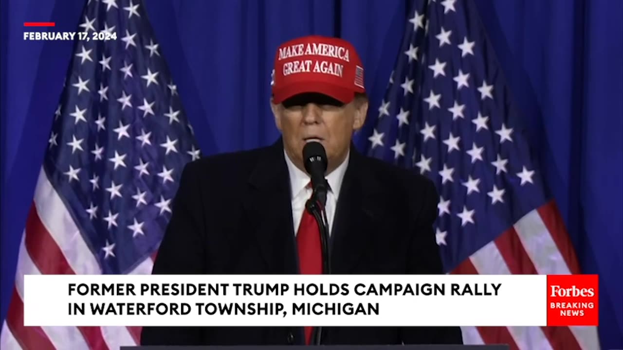 BREAKING NEWS- Trump Lets Loose On Engoron, James At Michigan Rally Following Civil Fraud Verdict