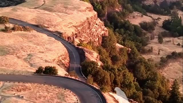 Beautiful road view over ocean