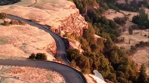 Beautiful road view over ocean