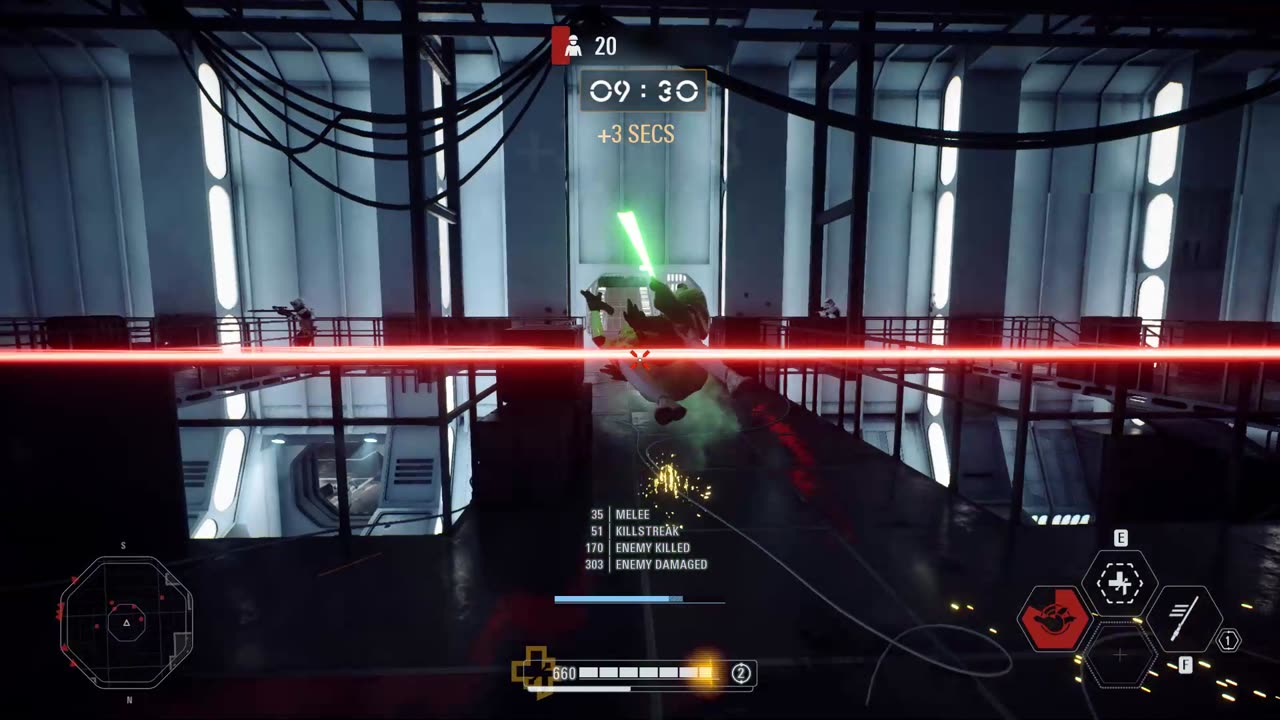 SWBF2 2017: Arcade Onslaught Yoda Death Star II Gameplay