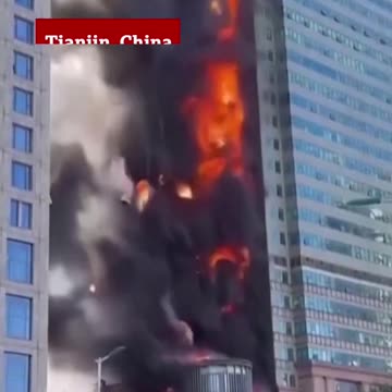A huge fire ripped through an office building in China #Shorts #Fire #BBCNews