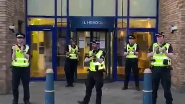 Police headquarters post inspiring video for health care workers