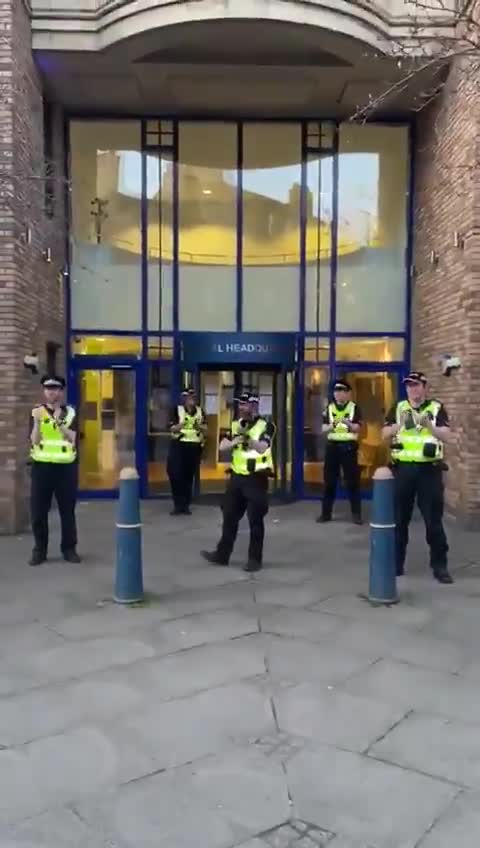 Police headquarters post inspiring video for health care workers