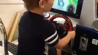 My Son Riding A Car Toy @ The Mall