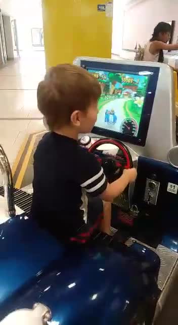 My Son Riding A Car Toy @ The Mall