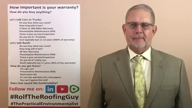 How important is a roof warranty? With #RolfTheRoofingGuy