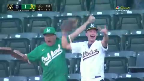 3 foul balls caught by the same person, in the same inning at MLB game