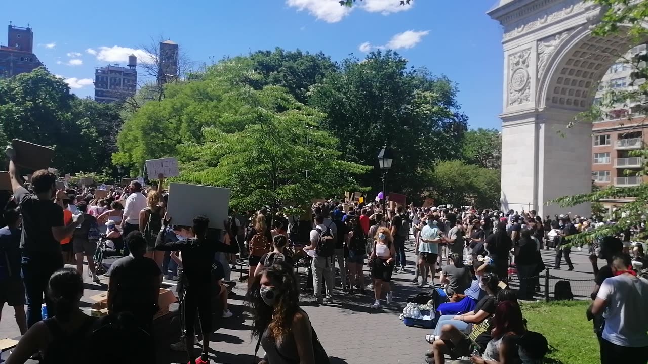 New York Washington Square Park Manhattan America USA Protest