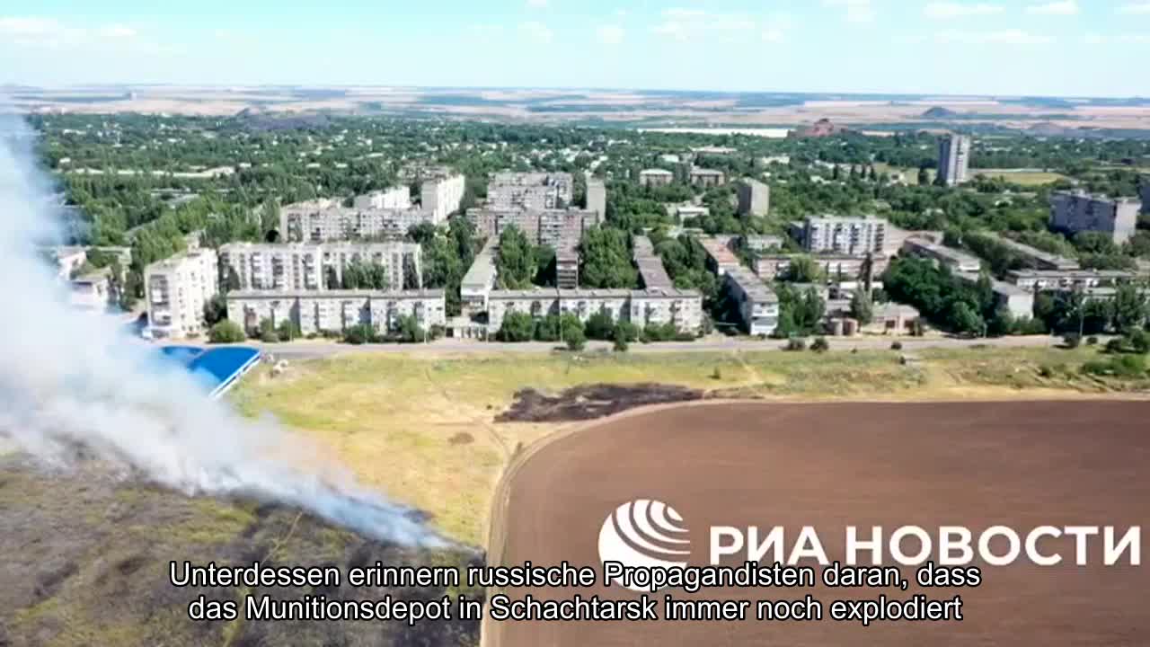 Unterdessen erinnern russische Propagandisten daran, dass das Munitionsdepot in Schachtarsk immer n