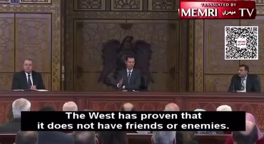 3/17/2022 Syrian President Assad speaks about the West and Nazism and Zionism.