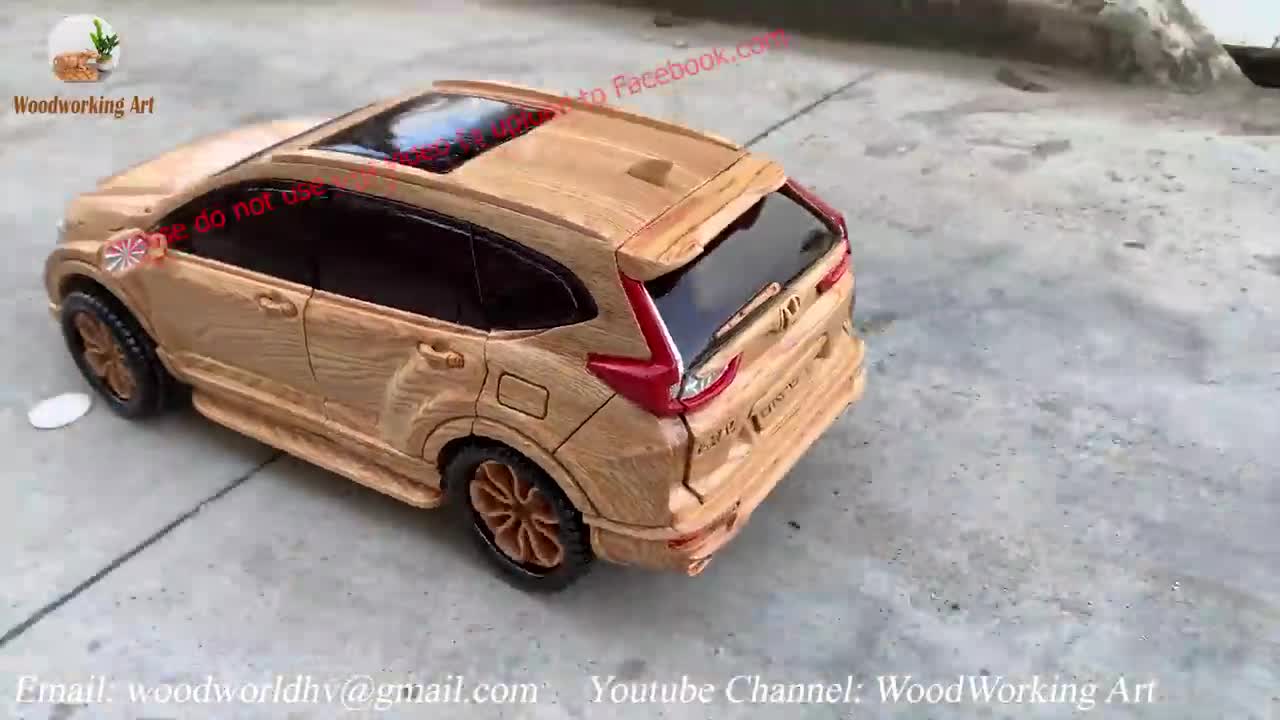 Wood working HONDA CR V2020 | wood carving| new woodworking video| wooden car