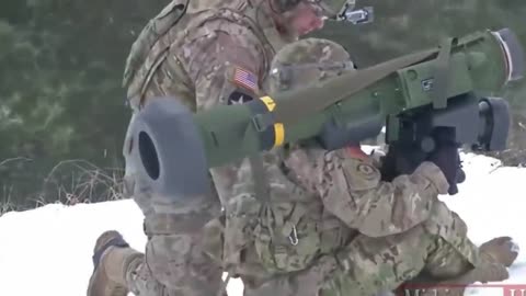 Russian tank was attacked by the American ATGM Javelin