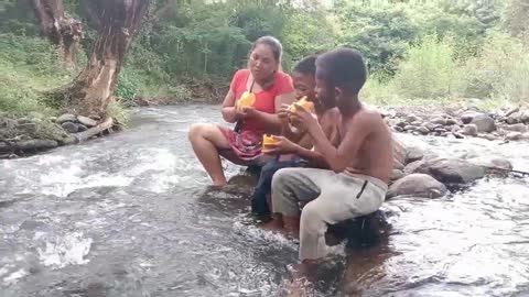 Primitive technology - Cooking chicken for food eat delicious in the forest