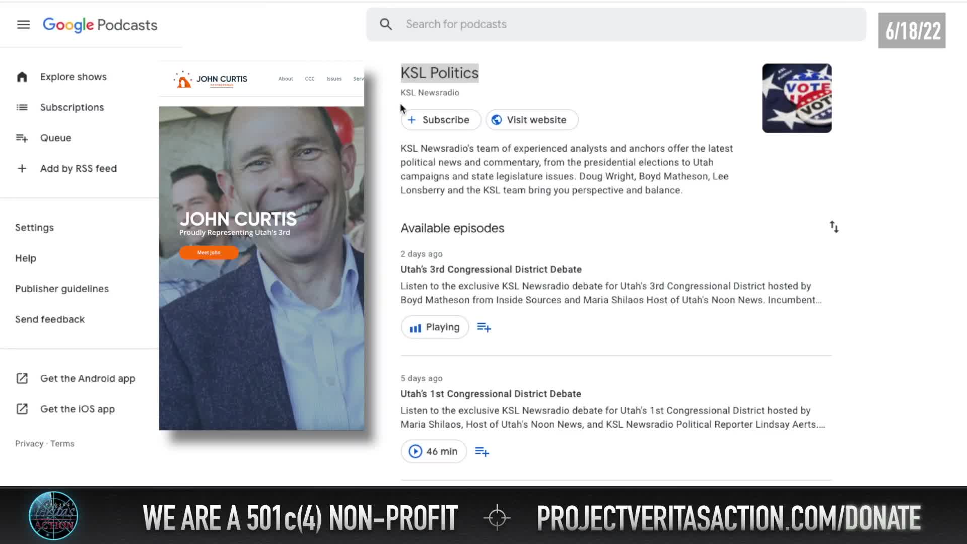 Rep. John Curtis campaign field director reveals congressman Does not like the trigger laws banning abortion in Utah if Roe V. Wade is overturned