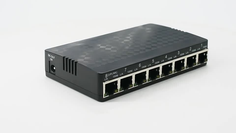 8 Port 10/100Mbps Reverse POE with Selectabl POE Out RPOE Switch