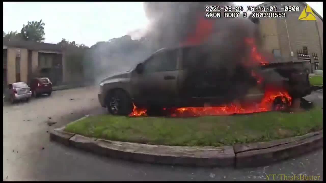 BODYCAM: Austin Cop Rescues Man Moments Before Truck EXPLODES