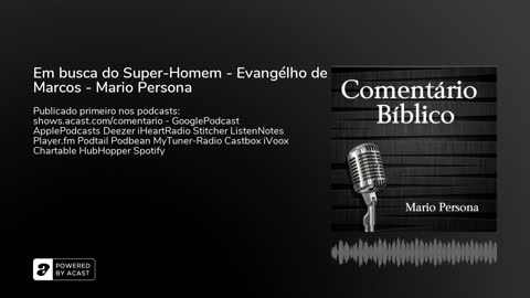 Em busca do Super-Homem - Evangelho de Marcos - Mario Persona