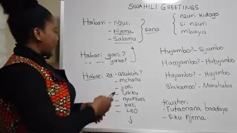 SWAHILI GREETINGS BEGINNERS LEVEL, LESSON No.2