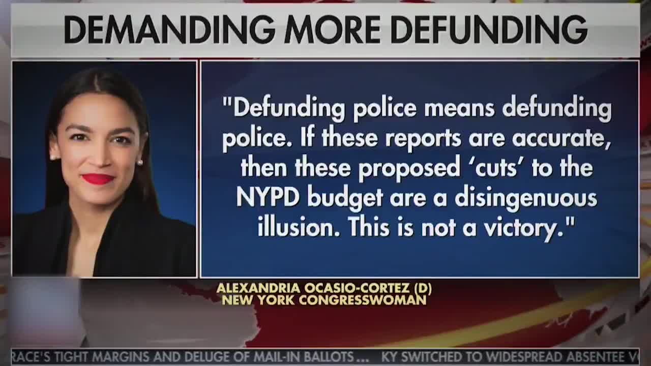 7 minutes of the left calling for Defunding the Police