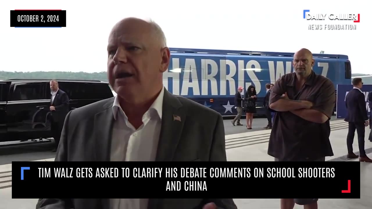 Tim Walz Gets Asked To Clarify His Debate Comments On School Shooters And China