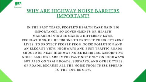 Importance of Absorptive noise barrier Manufacturer
