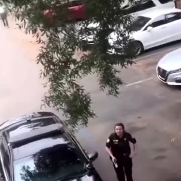 Cop FAILS To Put Car In Park!! #shorts