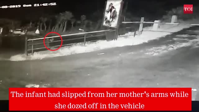 One year old baby falls off speeding jeep survives