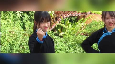 Adorable little girl with reactions when seeing the camera