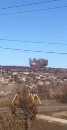 Video of attacks on the Kramatorsk airfield, , where the decision-making centre based