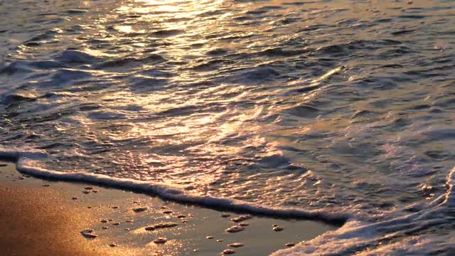 Sea Wave Golden Sand Sunrise Ocean Water Surf