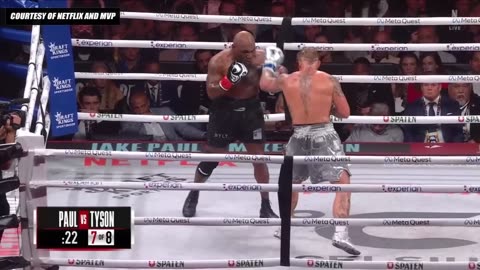 Jake Paul VS Mike Tyson fight higlights