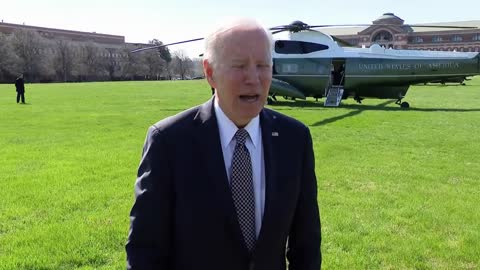 Biden says killings in Bucha are "outrageous," calls for war crimes trial against Putin