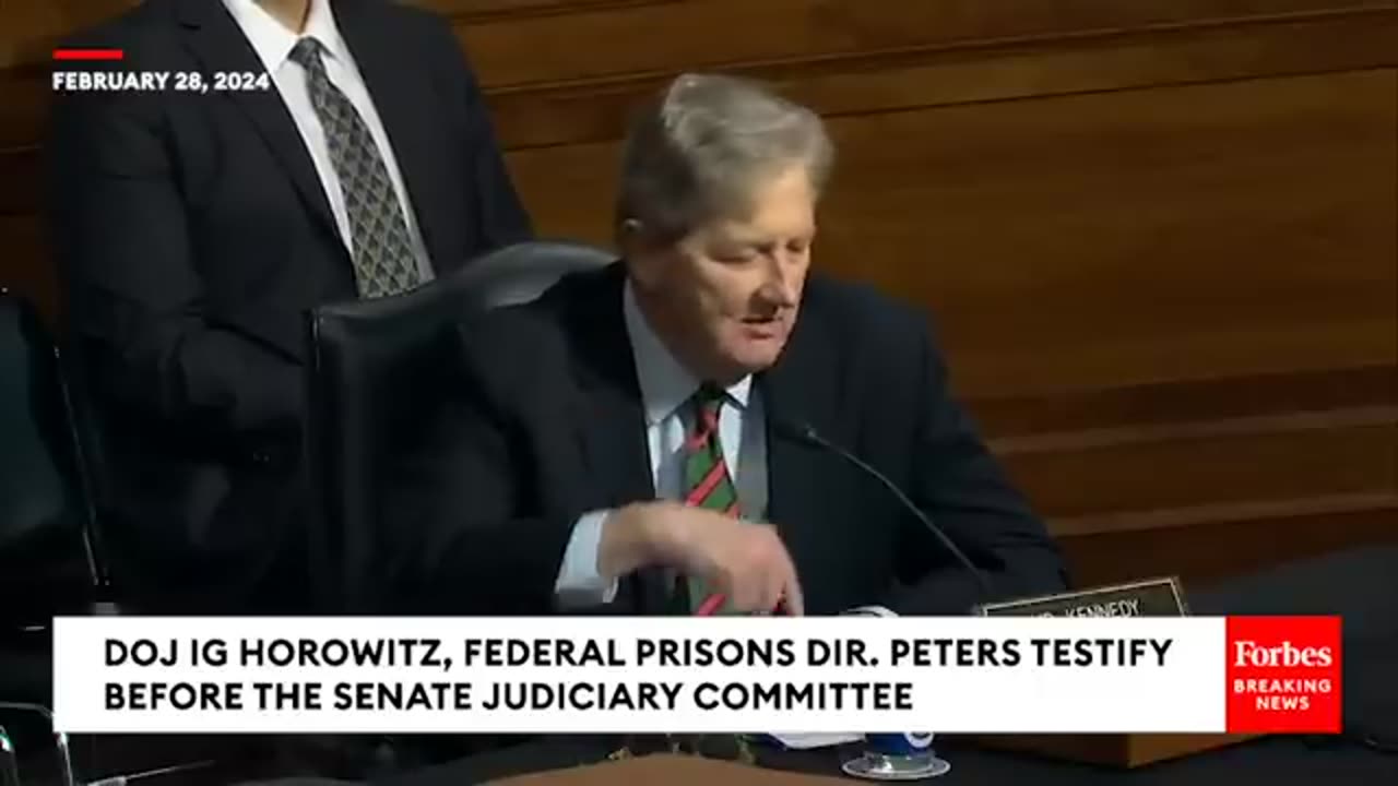 Senator Kennedy re: 'First Step Act' grills DOJ Horowitz, and Director of Fed Prisons Peters- few answers