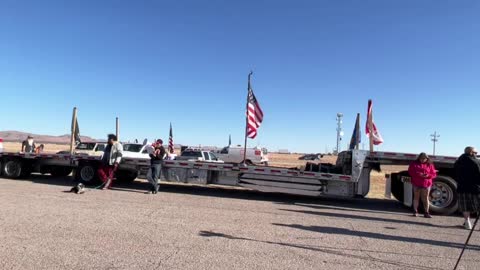 The People's Convoy- Morning meeting-Leaving Las Cruces NM,heading to Casa Grande AZ 4/7/2022