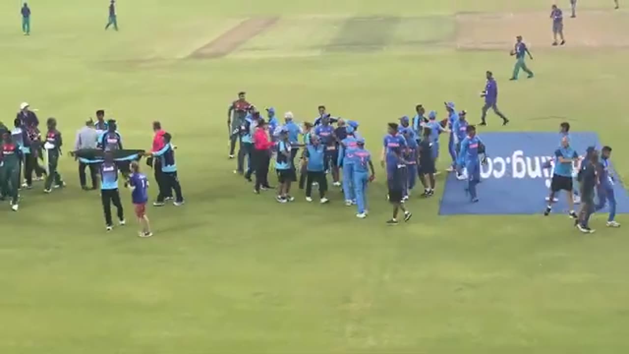 Clash between India and Afghanistan during u19 match