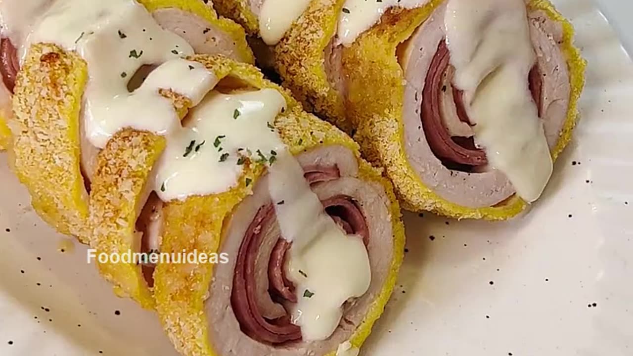 Fried Chicken Breast Roll #airfryer #foodmenuideas17